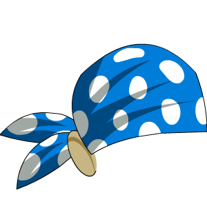 Blue Polka Dot Bandana