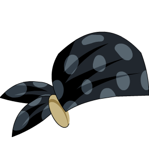 Black Polka Dot Bandana